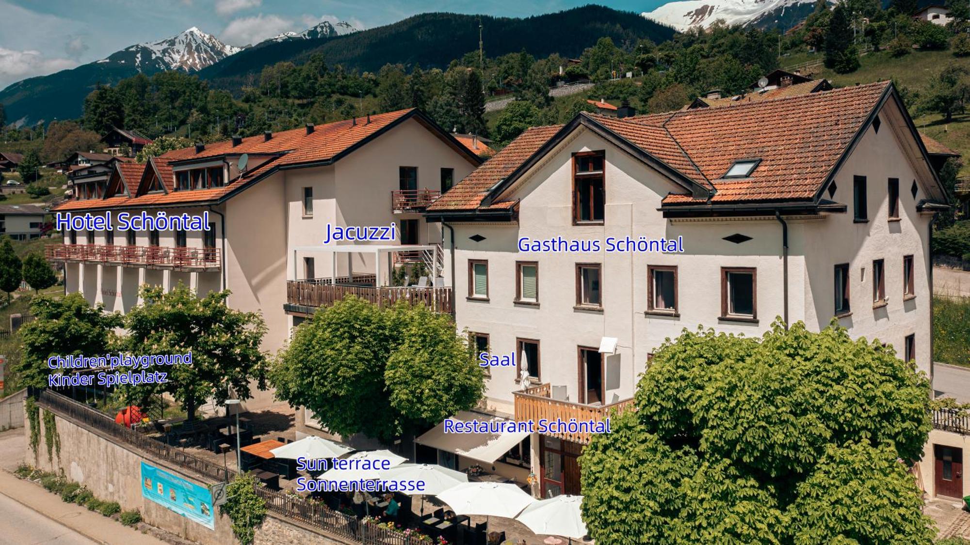 Hotel Schoental Filisur Bagian luar foto
